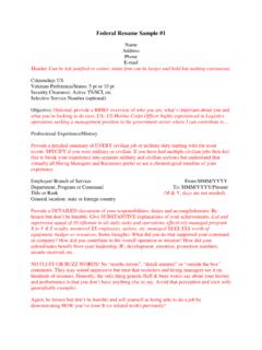 Federal Resume Sample #1 - Naval Criminal Investigative ...