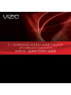 5.1 SURROUND SOUND HOME THEATER - Vizio
