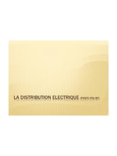 LA DISTRIBUTION ELECTRIQUE (POSTE HTA/BT)