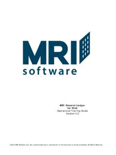 MRI General Ledger for Web - Murray Hill