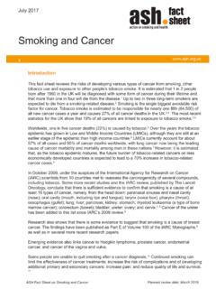 Smoking Cancer - Smoking and Cancer
