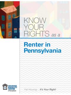 KNOW YOUR RIGHTS as a - Housing Equality Center