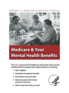 Medicare and your mental health benefits.