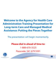 Welcome to the Agency for Health Care Administration ...