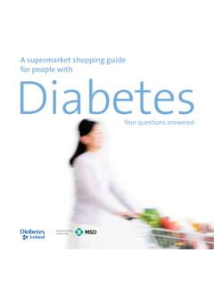 A supermarket shopping guide for people with Diabetes