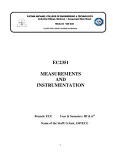 EC2351 MEASUREMENTS AND INSTRUMENTATION - Fmcet