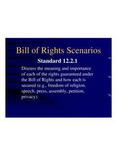 Bill of Rights Scenarios - Gregg Primeaux