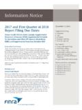 2017 and First Quarter of 2018 - finra.org