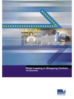 Retail Leasing in Shopping Centres - SBMS