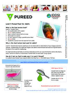 Level 4 Pureed Food for Adults - IDDSI