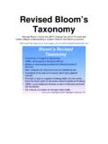 Revised Bloom’s Taxonomy - Universiti Tunku …