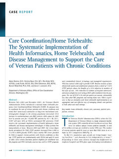 Care Coordination/Home Telehealth: The …