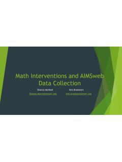 Math Interventions and AIMSweb Data Collection