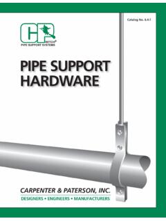 PIPE SUPPORT HARDWARE - Carpenter &amp; …