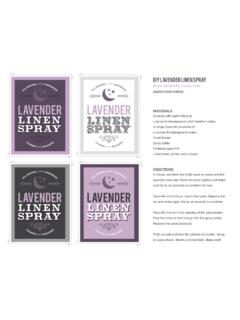 DIY Lavender Linen Spray from backtoherroots - …