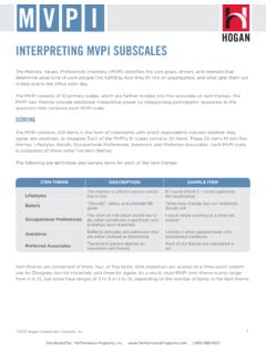 Interpreting Hogan MVPI Subscales - Performance Programs