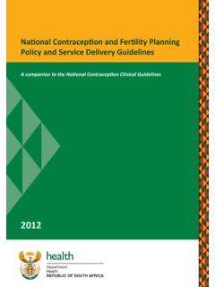 National Contraception and Fertility Planning Policy and ...