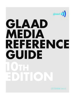 GLAAD MEDIA REFERENCE GUIDE 10th EDITION