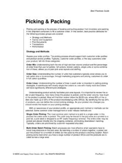 Picking and Packing - WERC