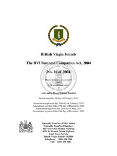 British Virgin Islands The BVI Business Companies Act ...
