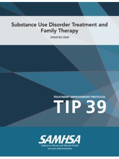 TIP 39 Substance Use Disorder Treatment and Family Therapy
