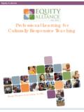 Professional Learning for Culturally Responsive …