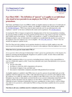 Fact Sheet #28C: The definition of “parent” as ... - DOL