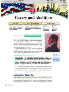 Slavery and Abolition - Caggia Social Studies