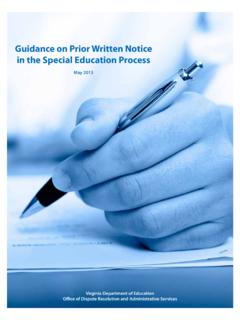 Guidance on Prior Written Notice in the Special Education ...