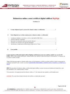Re&#238;nnoirea online a unui certificat digital calificat …