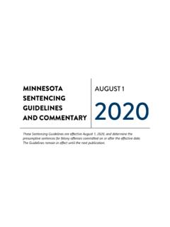 GUIDELINES AND COMMENTARY - Minnesota