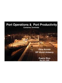 Port Operations &amp; Port Productivity - suagm.edu