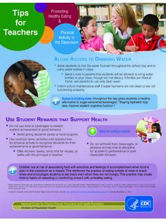 Tips Promoting for Teachers - Centers for Disease Control ...
