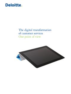 The digital transformation of customer services Our point ...