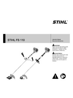 Stihl FS 110 Owners Instruction Manual