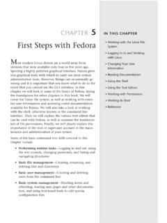 First Steps with Fedora