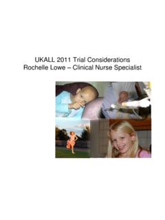 UKALL 2011 Trial Considerations Rochelle Lowe Clinical ...