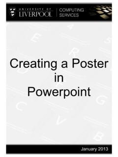 Creating a Poster in Powerpoint - University of Liverpool