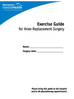 Exercise Guide for Knee Replacement Surgery - …