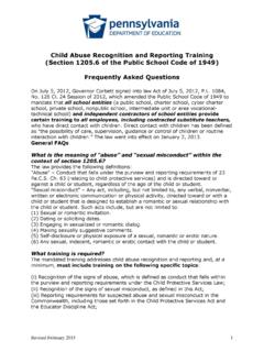 Child Abuse Recognition and Reporting Training …