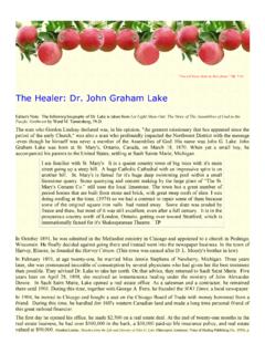 The Healer: Dr. John Graham Lake - Enter His Rest