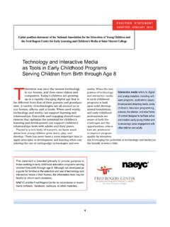 Technology and Interactive Media as Tools in Early ...