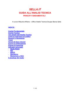 Manuale analisi tecnica - Sella