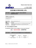 SODIUM HYDROXIDE, 50% - Shintech Inc