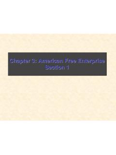 Chapter 3: American Free Enterprise Section 1 - jb …