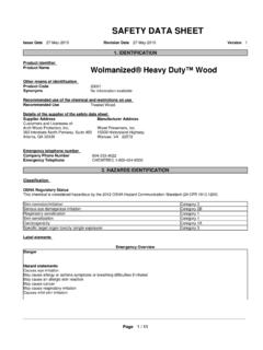 SAFETY DATA SHEET - Wood Preservers