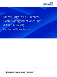 Disclosures and Account Agreement - Merrill