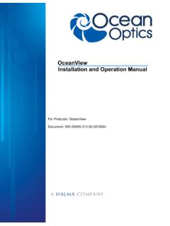OceanView Installation and Operation Manual