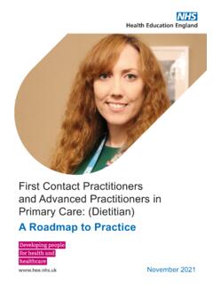 First Contact Practitioners and Advanced Practitioners in ...