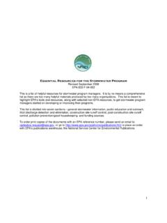 Essential Resources for the Stormwater Program